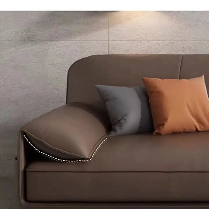 Simple Modern Office Sofa Coffee Table Set Luxury Genuine Leather Three-Seater for Business Meeting Reception Living Room Hotel