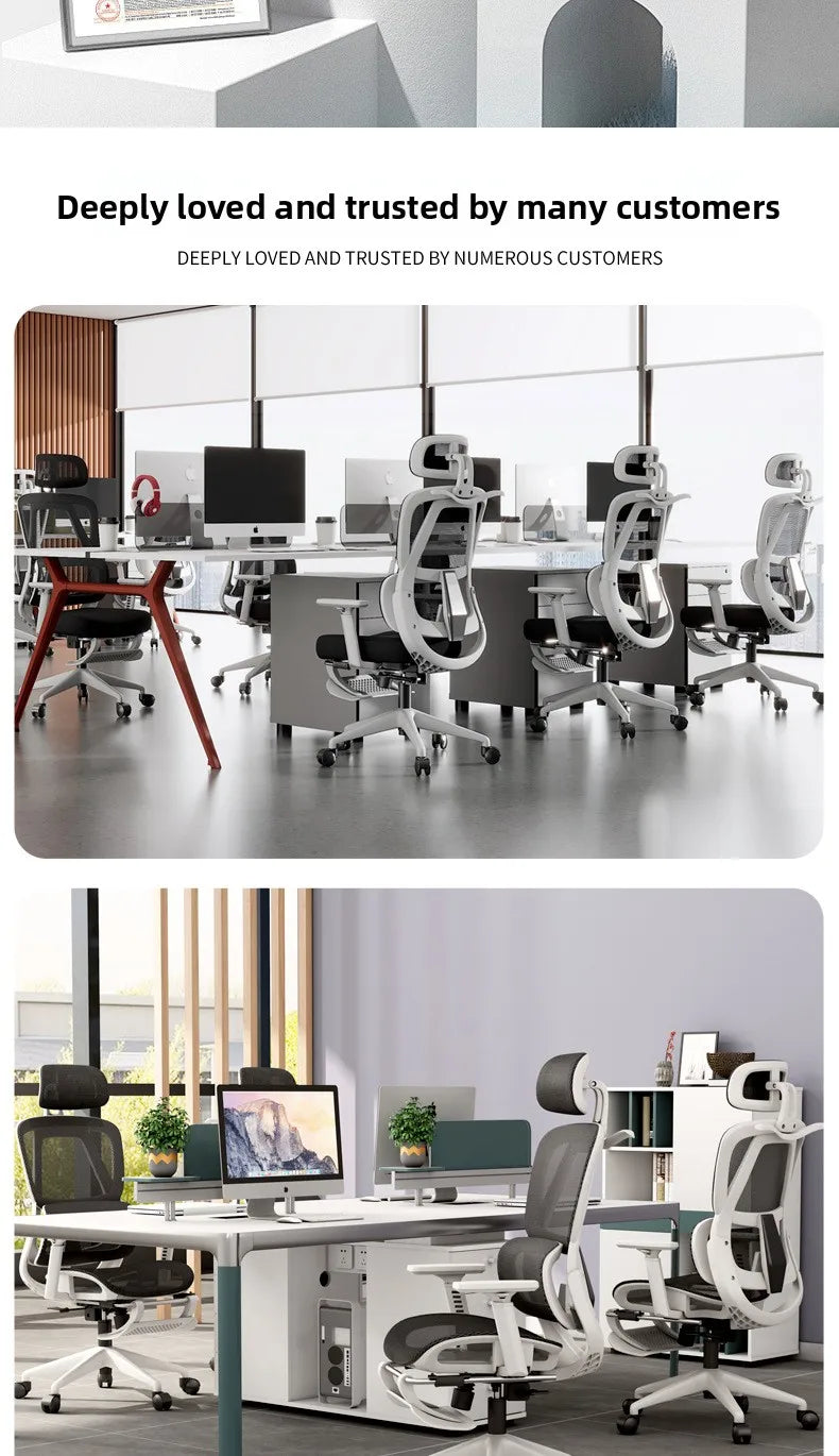 Ergonomic chair Home computer chair Comfortable sedentary office chair Back seat Study desk E-sports study chair