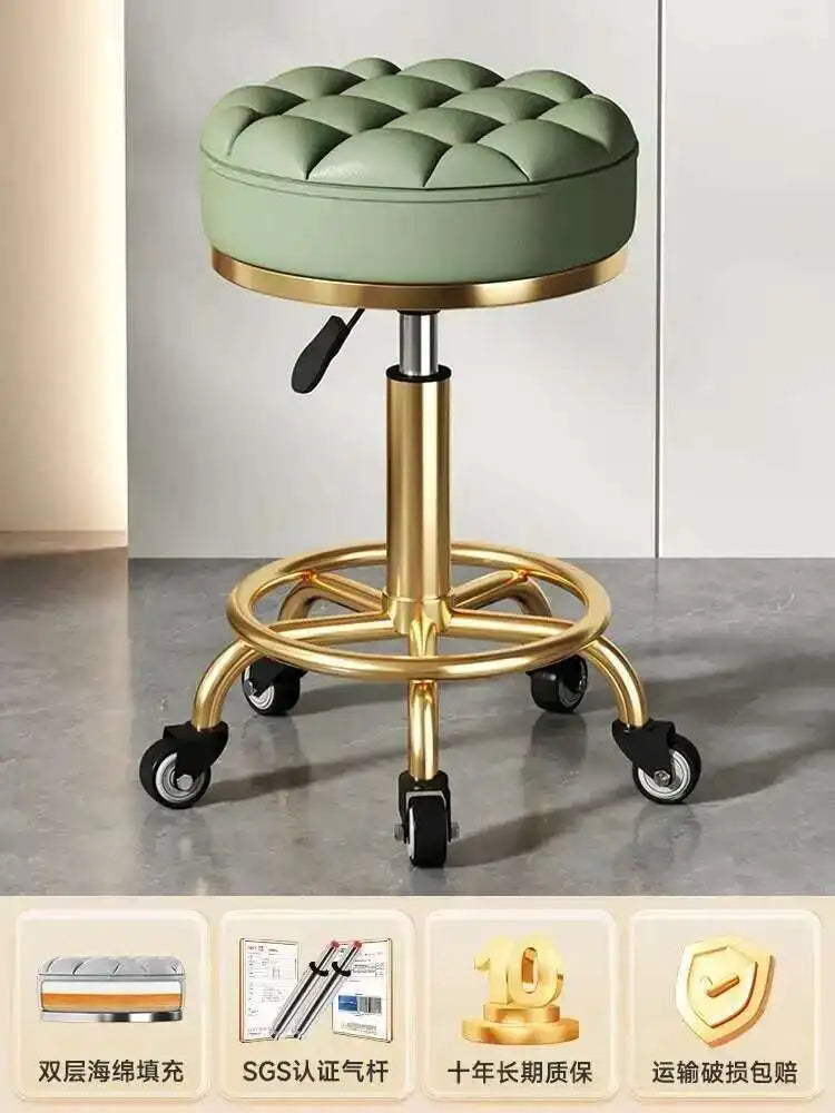 Beauty Chair Specifically Designed for Beauty Salon Adjustable Rotating Pulley Hair Salon Round Stool Tabouret A Roulette 원형의자
