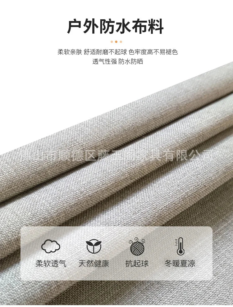 Outdoor Lounger Nordic Style Outdoor Rattan Sofa Bed Resort Pool Leisure Rattan Chair Beach Lounger
