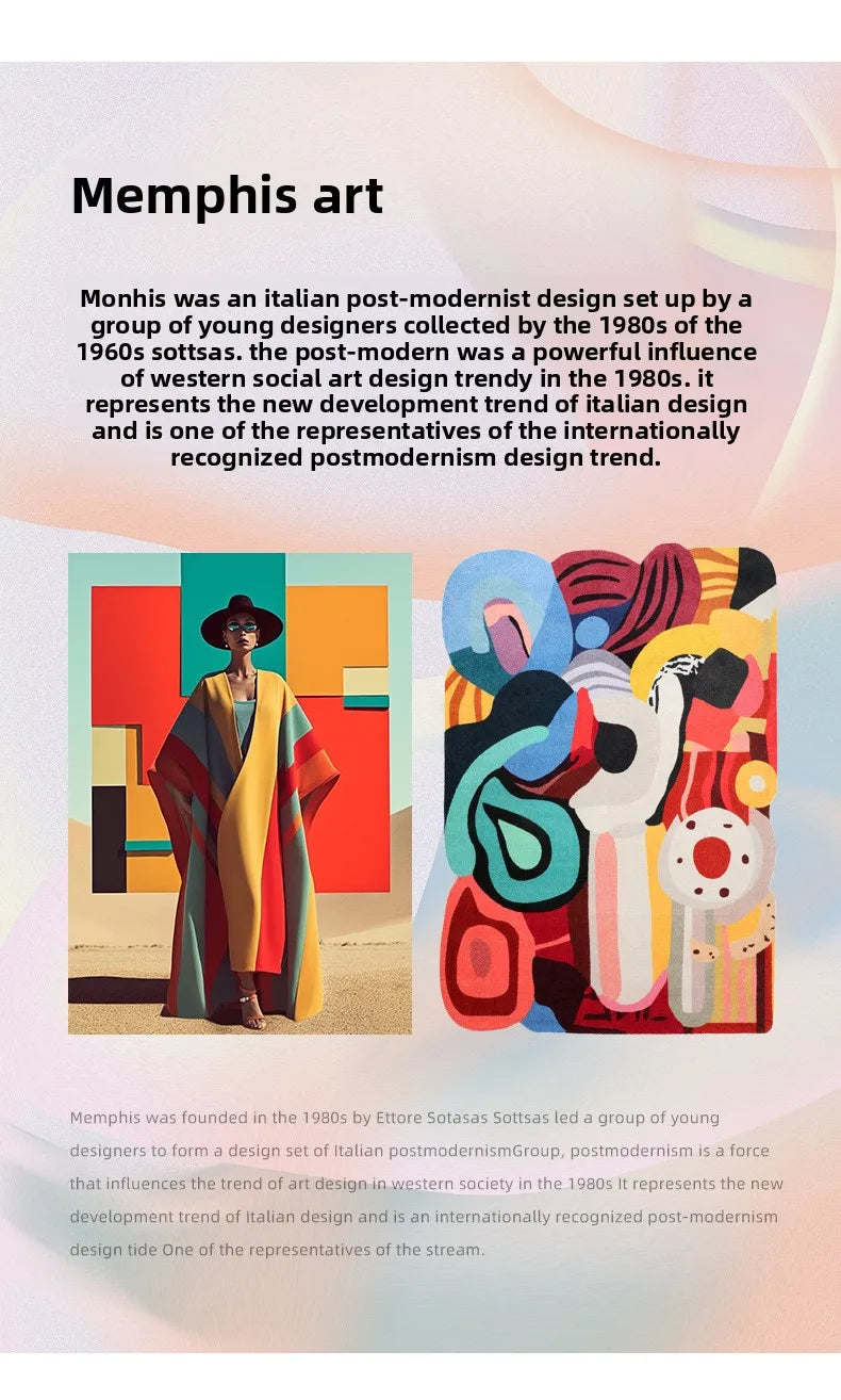 Artist joint model, original dopamine series, fashion avant-garde living room art trend carpet why home