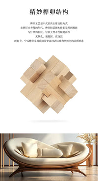 a3813  New Chinese-style solid wood sofa living room modern simple small apartment leather recliner sofa lazy chair