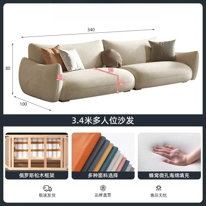 Nordic Cloud Living Room Sofas Cream Loveseat Tiny House Comfortable Living Room Sofas Relaxing Ergonomics Muebles Furniture