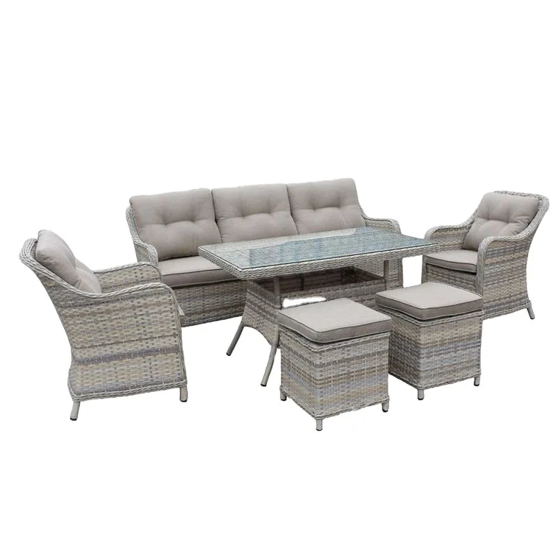 Hot SalesHigh Quality Luxury Fabric Rattan Wicker Sofa Set For Outdoor Garden Courtyard Home Bar Hotel Dining Plastic Garden Fur