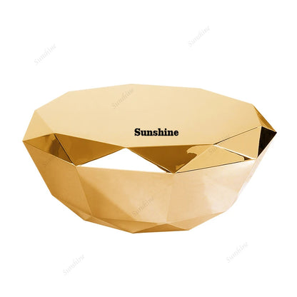 Diamond Shaped Coffee Table, Made of Stainless Steel Material, Suitable for Study Rooms, Bars, Hotels, Restaurants, and Offices