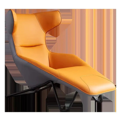 Comfortable European Style Modern Hotel Living Room Furniture Wing Back Pink Leather Single Recliner Sofa Chair