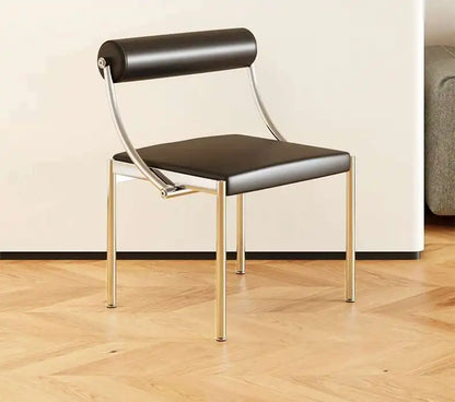 Designer Dining Chair Vintage Style Stainless Steel Study Bedroom Makeup Chair Dresser Furniture