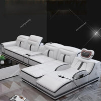Multifunction Modern Sofas Genuine Leather Minimalist Electric Apartment Living Room Sofas Massage Comfortable Muebles Furniture