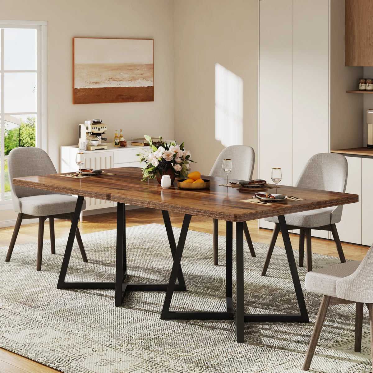 Tribesigns Square Dining Table for 4, 31.5