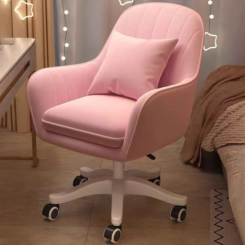 Home computer chair backrest lift swivel chair comfortable sedentary girls bedroom makeup chair dressing stool