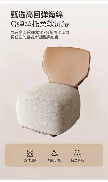 Single Sofa Chair Cream Wind Lazy Sofa Backrest Small Chair Living Room Balcony Leisure Chair Luxury Modern Sofa Furniture