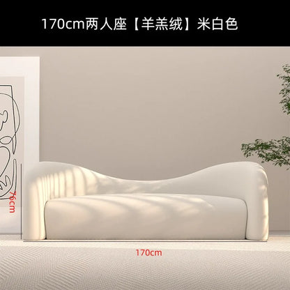 Cream wind sofa small apartment living room simple modern clothing store beauty salon reception rest area