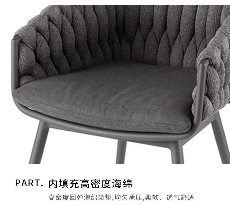 Office Restaurant Garden Chairs Hotel Leisure Simplicity Modern Garden Chairs Homestay Aluminum Furniture Silla De Jardín MHSF