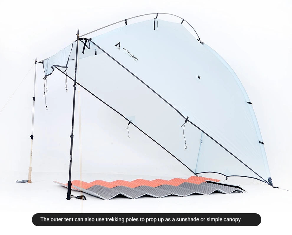 2 Person Ultralight Backpacking Tent Waterproof 3000mm 10D Nylon Double Layer Windproof Tent Camping Hiking Trekking Outdoor