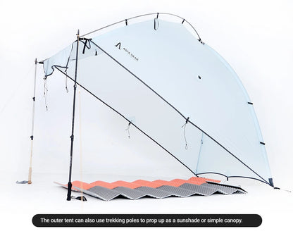 2 Person Ultralight Backpacking Tent Waterproof 3000mm 10D Nylon Double Layer Windproof Tent Camping Hiking Trekking Outdoor