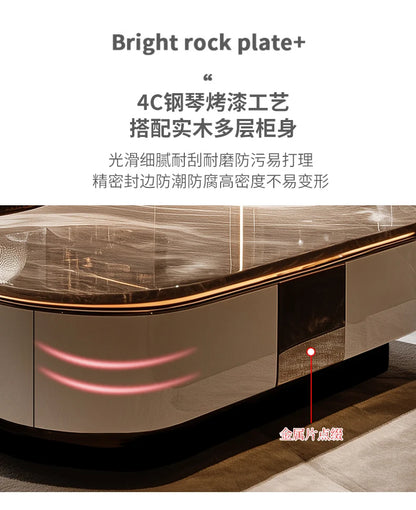 Classic Italian Coffee Tables Brown High Quality Designer Living Room Coffee Tables Modern Luxury Mesa De Centro Furniture Home