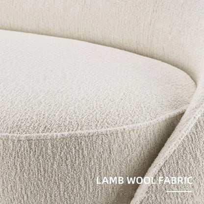 Luxury Nordic Lambswool Sofa Modern Curved Corner Living Room Sofas Stylish Comfort White Large Couch for Home Hotel Furniture