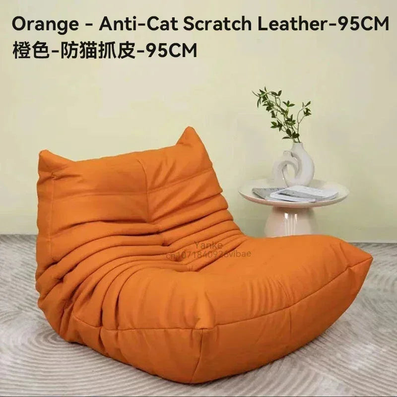 Single suede foam sofa armless floor sofa lazy sofa living room bedroom balcony lounge chair reading chair fireside chair