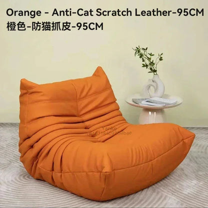 Single suede foam sofa armless floor sofa lazy sofa living room bedroom balcony lounge chair reading chair fireside chair