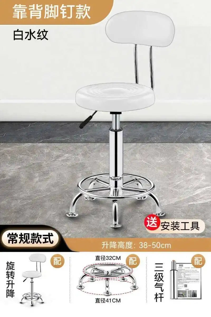 Vintage Bar Chairs Accent Modern Barber Adjustable Office Counter Bar Chairs Nordic High Taburete Silla Furniture YN50BC