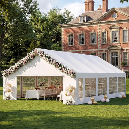 20x30 Heavy Duty Party Tent 40-60 People Removable Sidewalls Waterproof Event Steel Frame Backyard BBQ Commercial, Customized