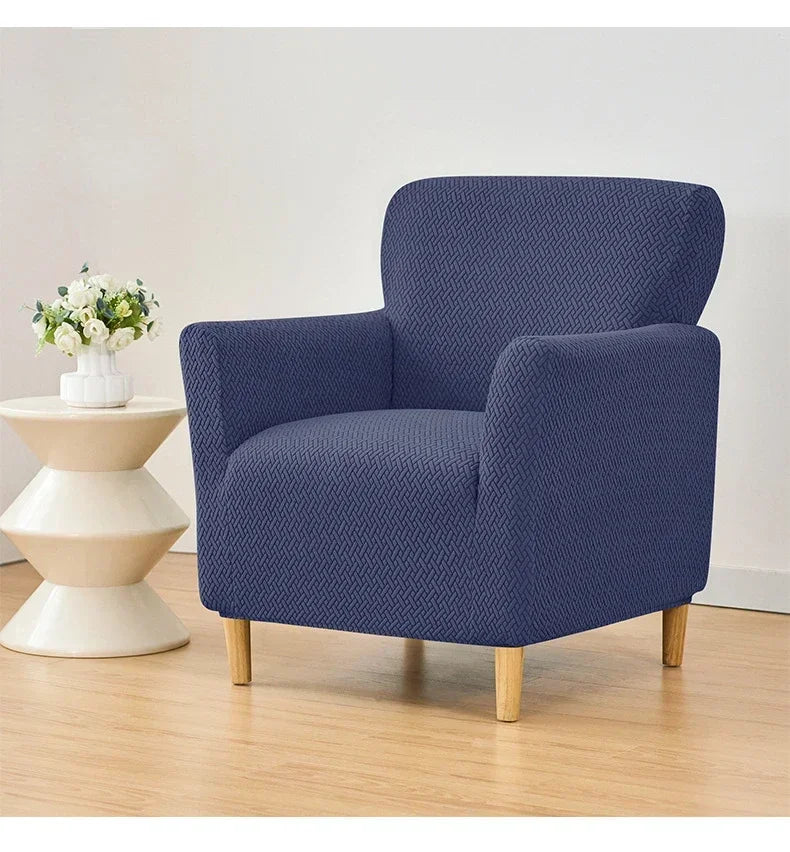 Jacquard Club Tub Sofa Cover Elastic Single Armchair Slipcover Stretch Spandex Chair Slipcover for Bar Counter Living Room