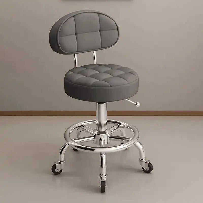 Aesthetic Hairdressing Chair Backrest Simple Rolling Rotating Barber Chair Portable Mocho Cadeira Barber Equipment MQ50BC