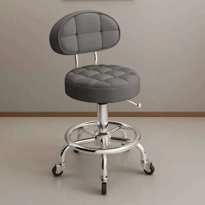 Aesthetic Hairdressing Chair Backrest Simple Rolling Rotating Barber Chair Portable Mocho Cadeira Barber Equipment MQ50BC