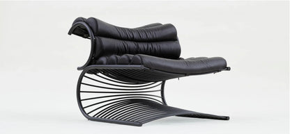Nordic Designer Single Back Leisure Chair Creative Hardware Special-Shaped Ergonomic Model for Home and Living Room