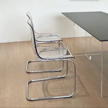 Furniture Stool Modern Transparent Chairs Designer Metal PC Plastic Dining Chair Home Creative Backrest Dining Table Stools