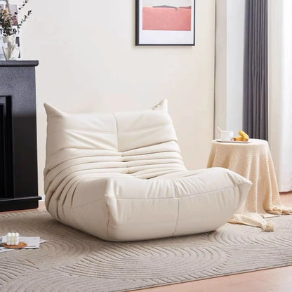 Caterpillar leather sofa togo lazy sofa can lie down and sleep modern light luxury single recliner living room sofa