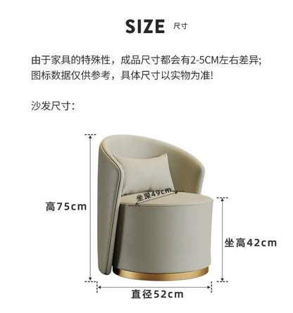 Custom.Light Luxury Modern Single Sofa Chair Hotel Sales Office Reception Beauty Salon Balcony Leisure Negotiation Table and