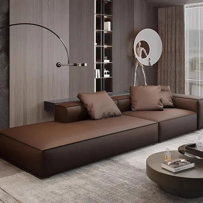 Nordic Minimalist Living Room Sofas Leather Sex Recliner Designer Lounge Sofas Garden Relaxing Designer Divano Salon Furniture
