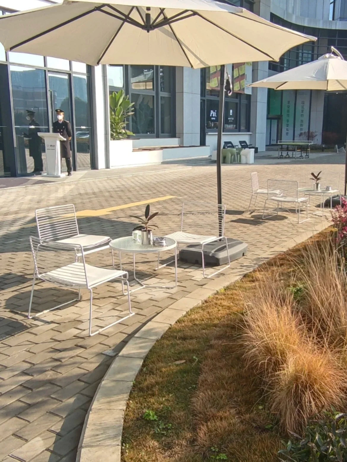 Nordic Courtyard Garden Chair Leisure Simple Combination Terrace Garden Chair Coffee Table Aluminum Furniture Садовый Стул MHHYY