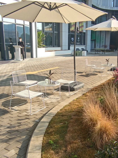 Nordic Courtyard Garden Chair Leisure Simple Combination Terrace Garden Chair Coffee Table Aluminum Furniture Садовый Стул MHHYY