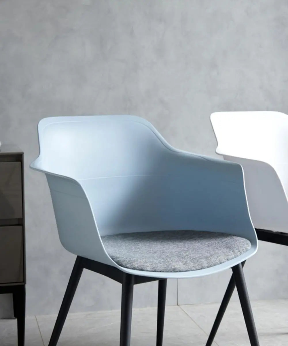 Modern Simple Living Room Chair Plastic Cushion Chair Home Restaurant Armchair Nordic Leisure Chairs Backrest Desk Chairs