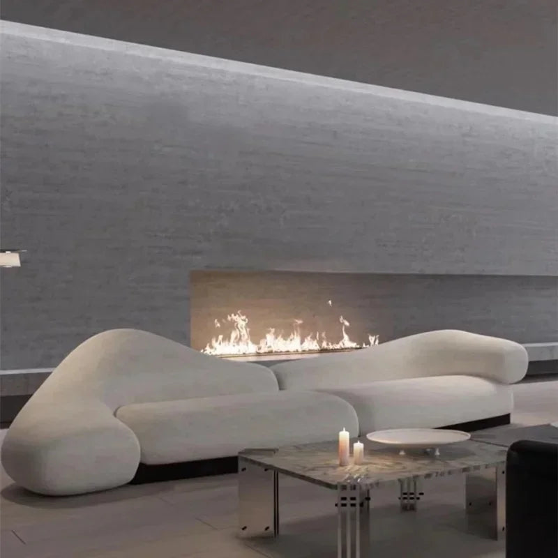 Modern Special-shaped Living Room Sofas Italian Fabric Velvet Sofas Creative Cloud Curved Sofas Living Room Furniture j