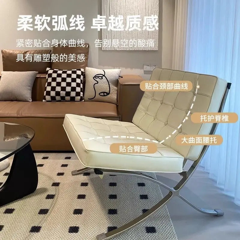 Barcelona single sofa chair living room bedroom designer lazy lounge chair network red small sofa chairs