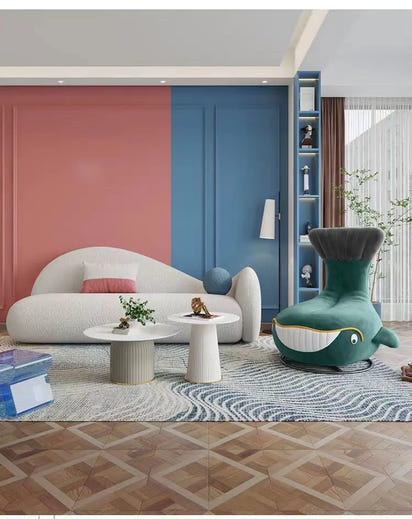 Rotating shark whale apartment 360 can be transferred to self-produced and self-sold dormitory light luxury Internet celebrity s