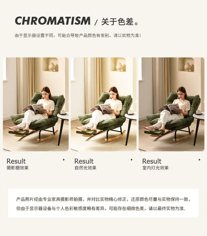 Modern Single-Person Sofa Chair Lounge Rocking Chair Recliner Living Room Balcony Relaxation with Contemporary Design
