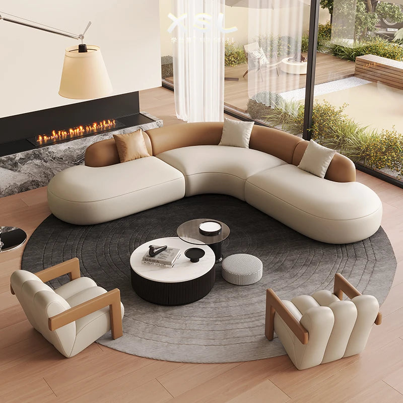 Hotel Curved Sofa Designer Leisure High Quality Hallway Aesthetics Modern Balcony Sofas Leisure Gaming Muebles Home Furniture