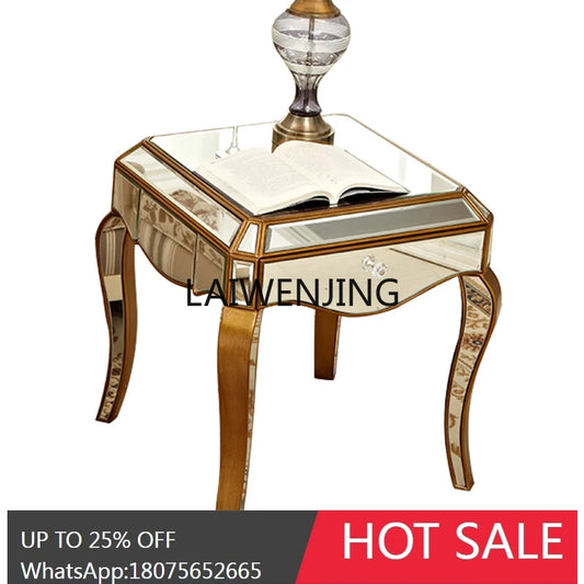 SG mirror glass coffee table sofa small table mini side table simple