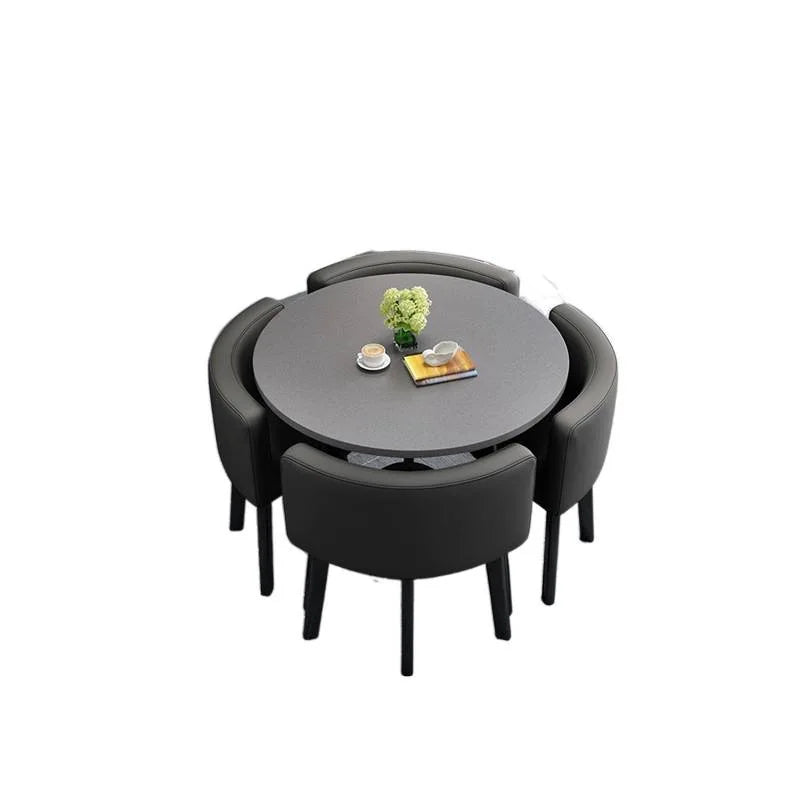 home dining table, Modern simple dining table, apartment rental room, leisure negotiation, reception table and chair combination