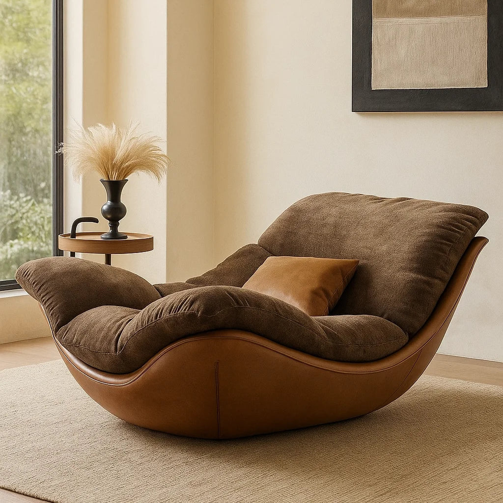 Nordic creative modern minimalist living room leisure chair sofa recliner lazy sofa bedroom advanced