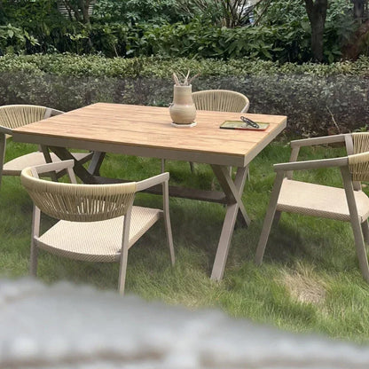 Outdoor Garden Furniture Sets Waterproof Open-air Balcony Aluminum Alloy Chair Outdoor Furniture Sets Courtyard Table and Chair