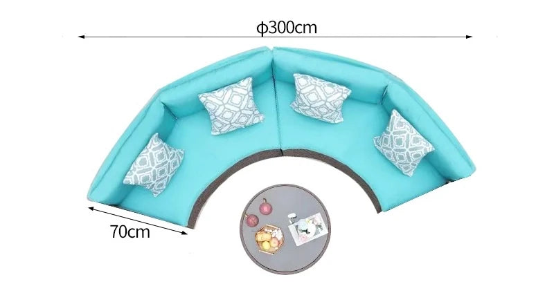 Outdoor sofa combination garden terrace leisure rattan circular courtyard outdoor open-air rattan chair sun room rattan sofa