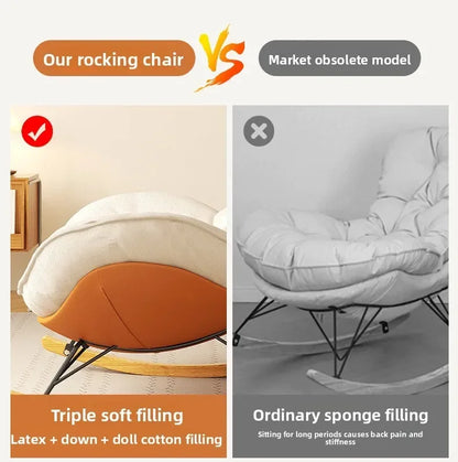 Firm Sofa Chair Living Room Balcony Rocking Chair Single Recliner Happy Chair Light Luxury Penguin Chair Leisure Chair