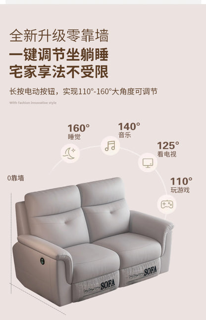 Comfort Electric Recliner Sofa Leather Sectional Genuine Retractable Combined Couch Bed Convertible Divano Letto Furnitures