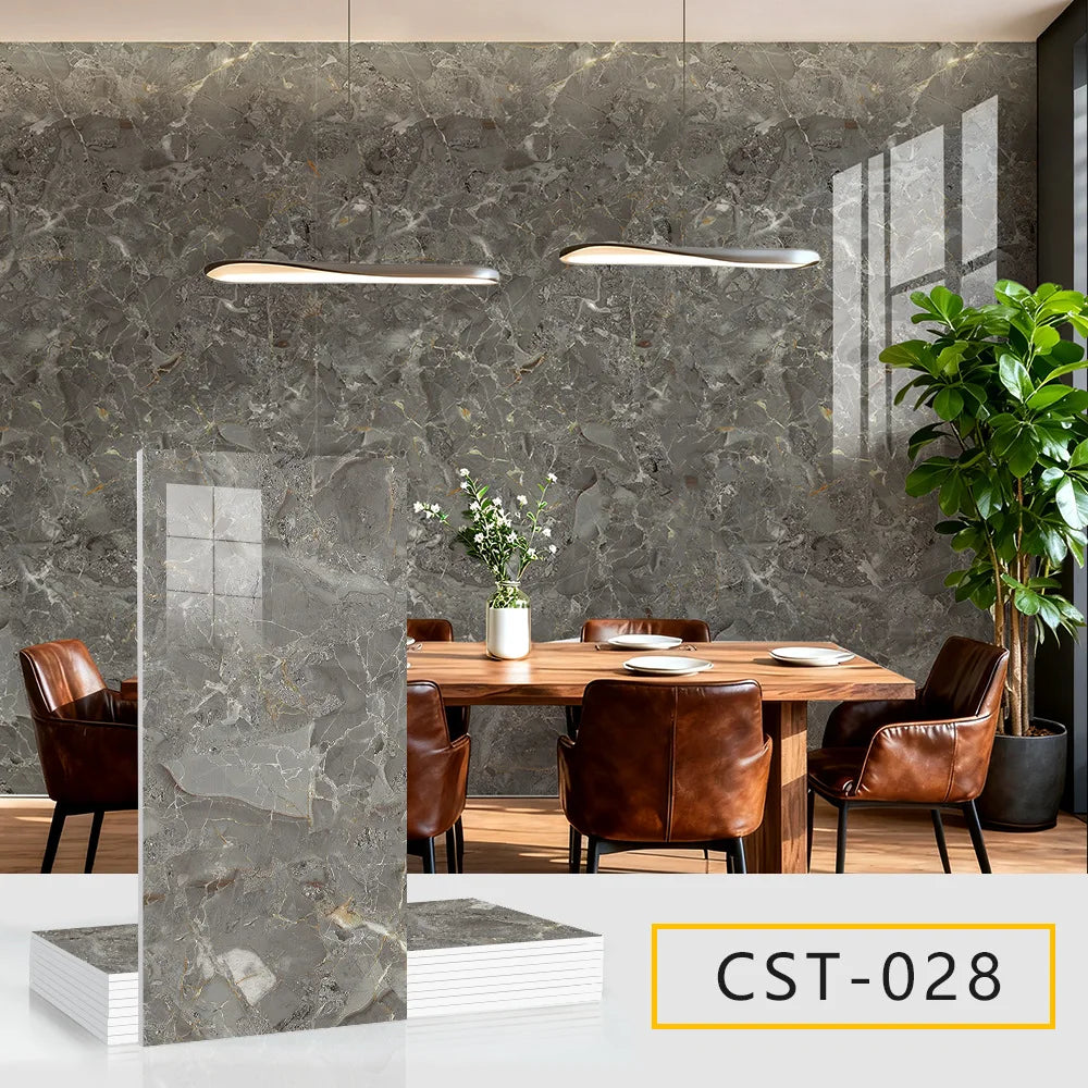 5pcs 30x60cm PVC Kitchen Backsplash Panel Marble Self-Adhesive Waterproof Oil Proof for Stove Cabinet Renovators