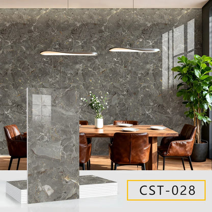 5pcs 30x60cm PVC Kitchen Backsplash Panel Marble Self-Adhesive Waterproof Oil Proof for Stove Cabinet Renovators